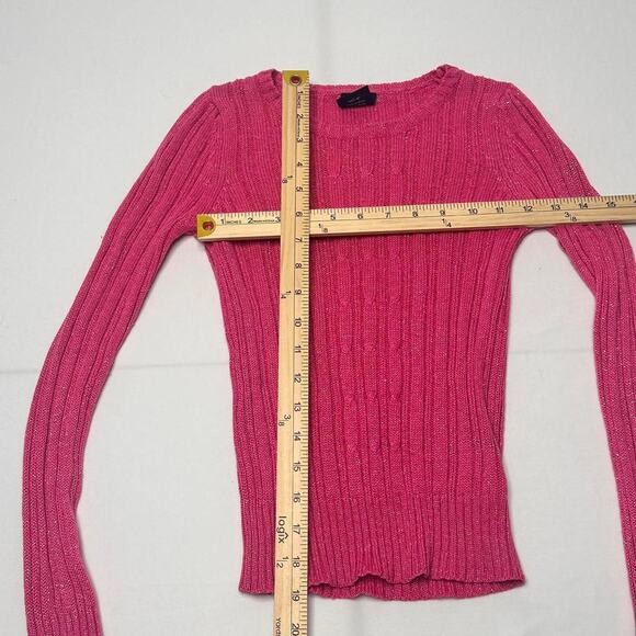 Knitted Faded Glory Size Small True To Size Full Length Pink Y2K Top - Picture 4 of 4